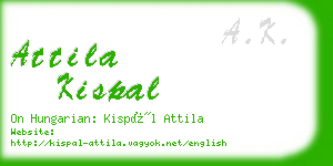 attila kispal business card